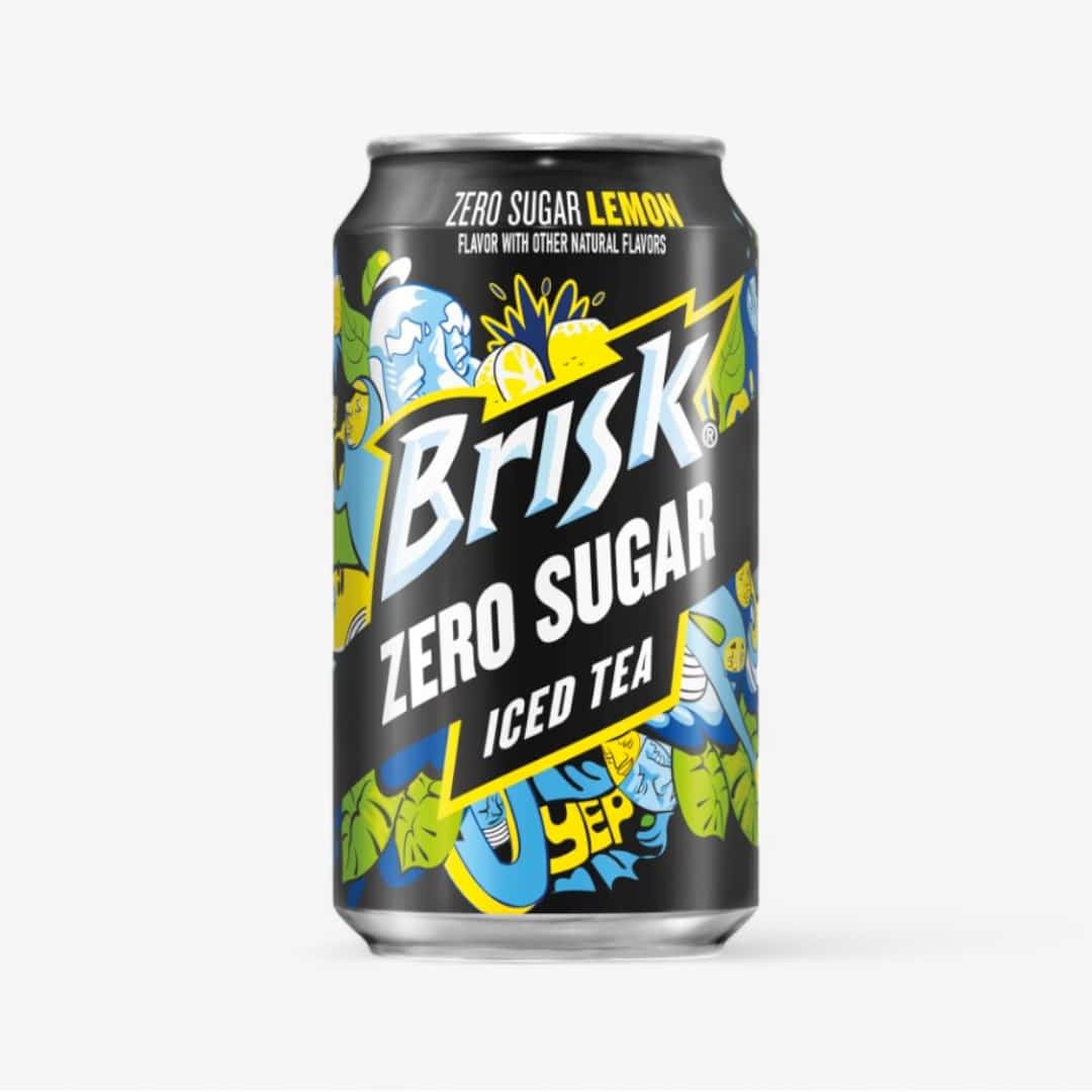 Brisk Iced Tea Lemon Zero Sugar Cans 12 Oz X 24