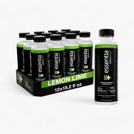 ESSENTIA HYDROBOOST LEMON LIME 12/15.2OZ