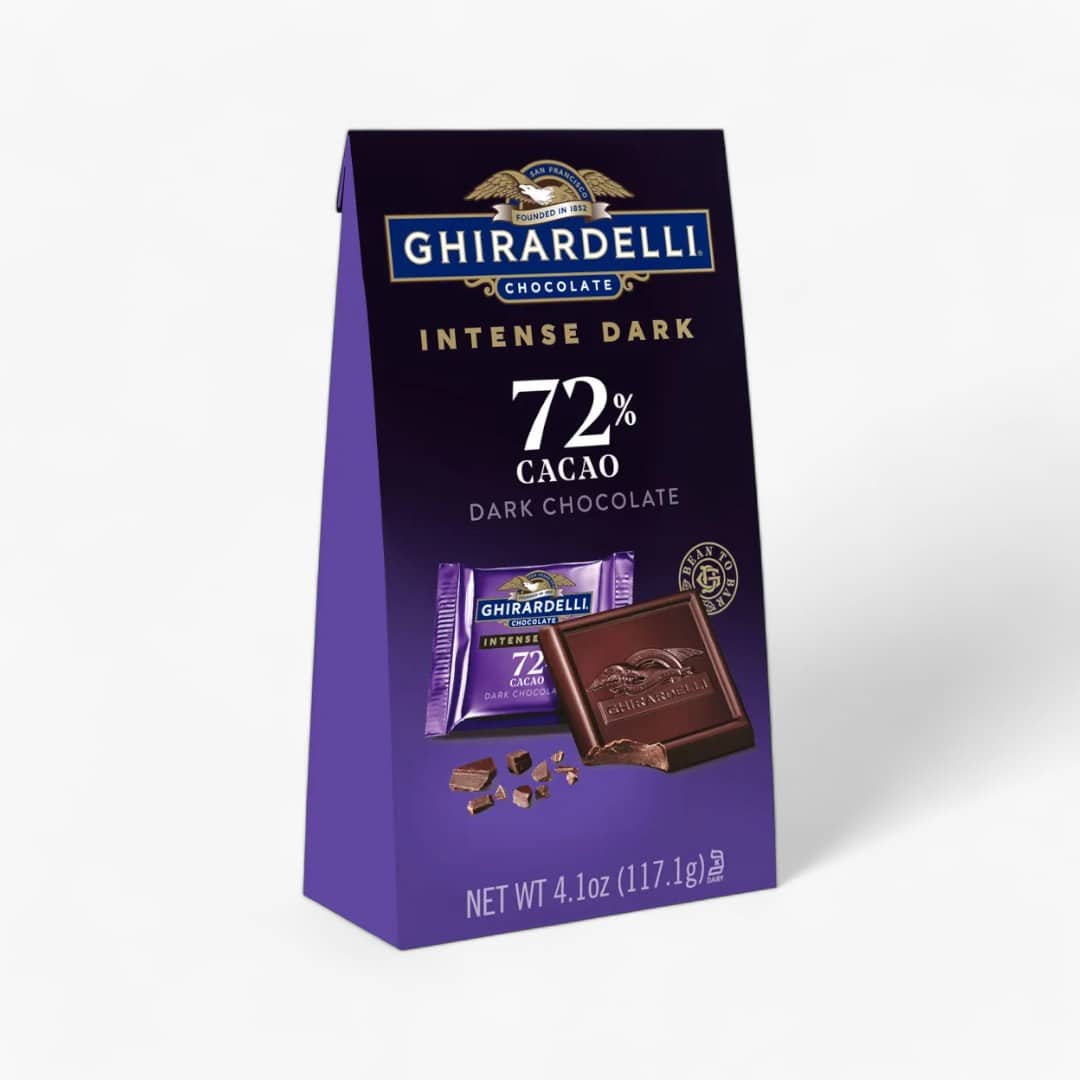 Ghirardelli 72% Cacao Twilight Delight Intense Dark Medium Bag 6/4.1Oz