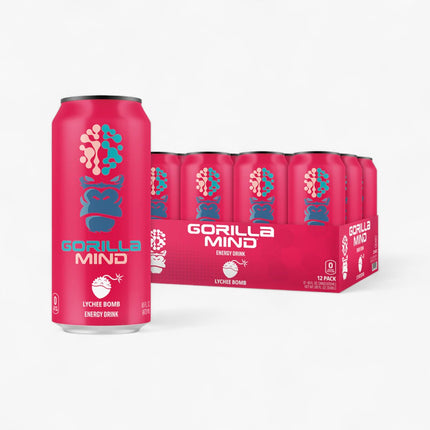 GORILLA MIND ENERGY DRINK 12/16OZ LYCHEE BOMB