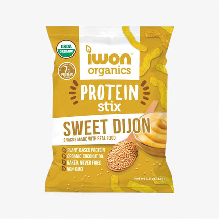 IWON ORGANICS PROTEIN STIX 8/1.5OZ SWEET DIJON
