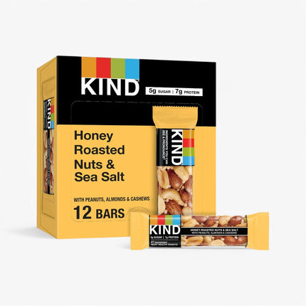 KIND PROTEIN BARS 12/1.4OZ HONEY ROASTED NUTS & SEA SALT