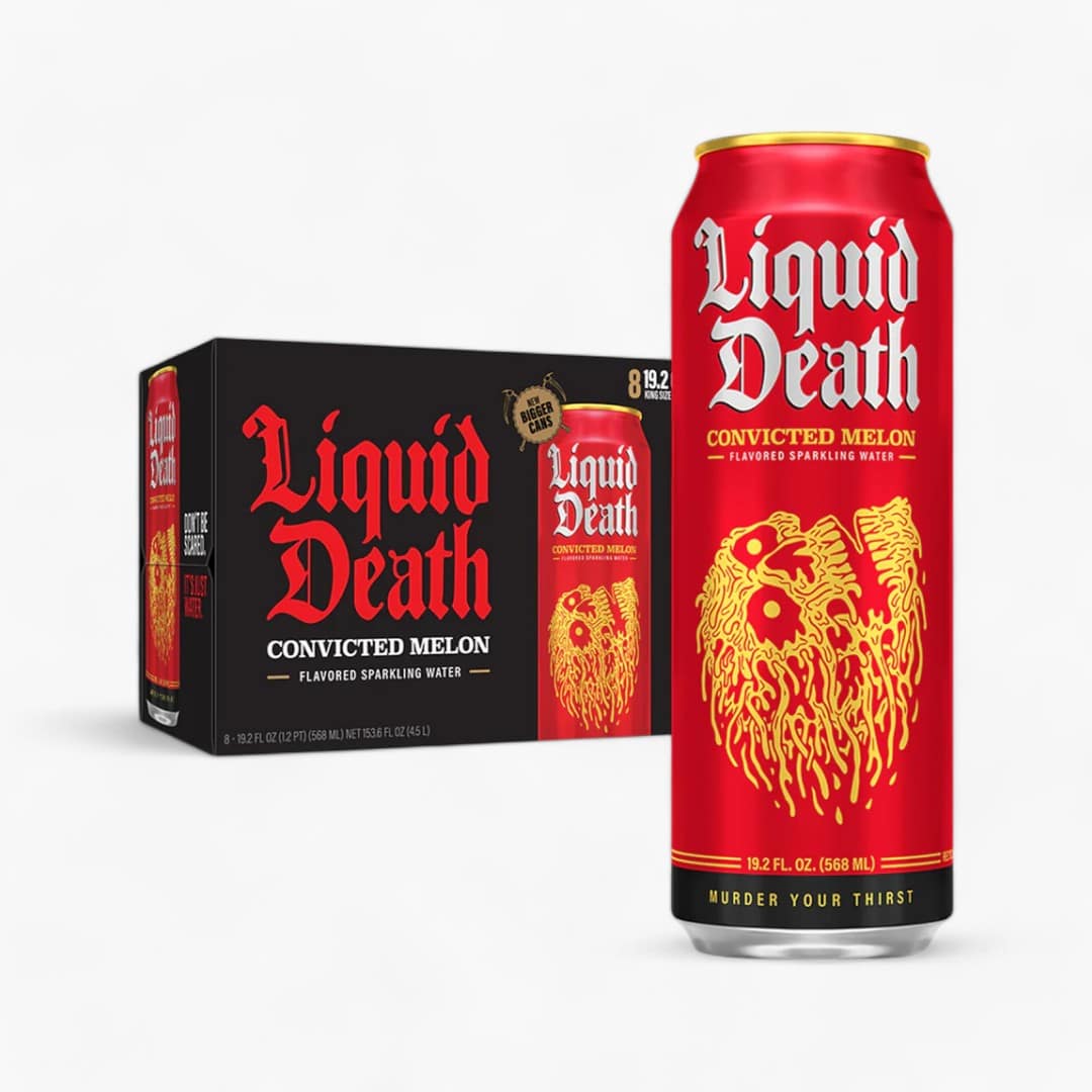 Liquid Death Convicted Melon Flavored Sparkling Water 24/19.2 Fl Oz Cans