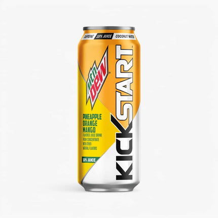 MT. DEW KICKSTART PINEAPPLE ORANGE MANGO 16 OZ X 12