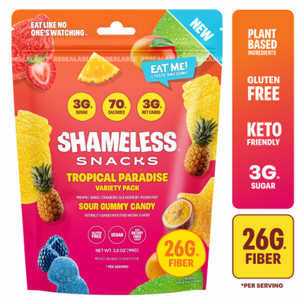Shameless Snacks Tropical Paradise Variety 5/3.5OZ