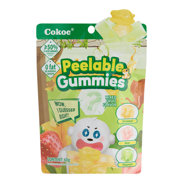 Cokoc Animal Mystery Box Peelable Gummies Mixed Fruit Flavors 50/60g (CHINA)