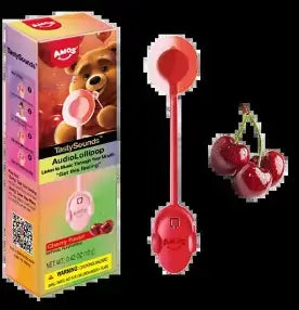 AMOS Tastysounds Cherry Feeling Audio Lollipop 24/0.42OZ