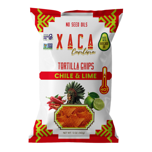 Xaca Cantina Chili & Lime Chips 12/5OZ