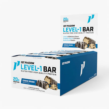 1ST PHORM LV1 PROTEIN BAR 15/63G CHOC CHIP COOKIE DOUGH
