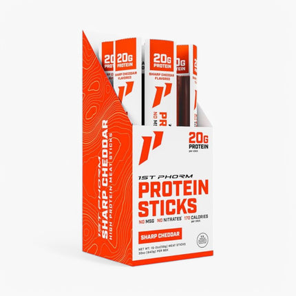 1ST PHORM PROTEIN STICKS 15/56G SHARP CHEDDAR