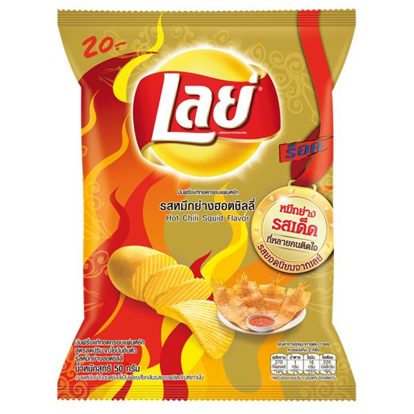 Lay's Hot Chili Squid Flavor 42g/48CT (THAILAND)