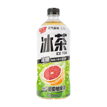 Genki Forest Zesty Grapefruit Iced Green Tea 12/900mL (China)