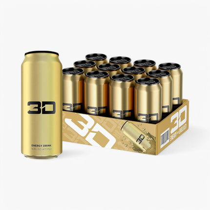 3D ENERGY DRINK 12/16OZ PINA COLADA (GOLD)
