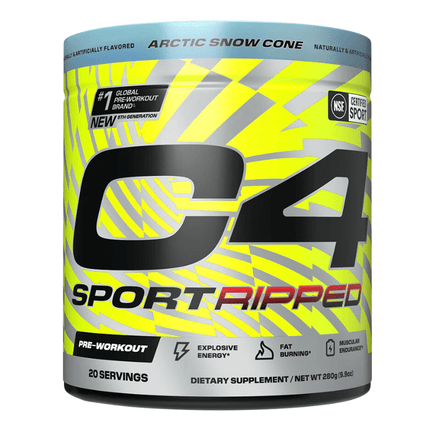 C4 Sport Ripped Pre Workout Powder - Artic Snow Cone