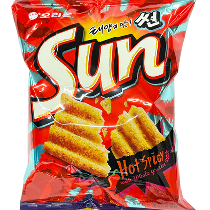Orion- Hot & Spicy Flavor Sun Corn Chips 20/70G (KOREAN)