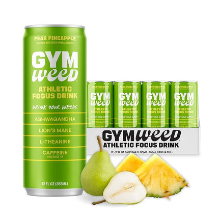 Gym Weeds Energy Drink - 12 Oz - 12 Pk - Pear Pineapple