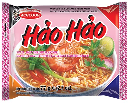 Aceboook Hao Hao Hot & Sour Shrimp Noodles 6PK/5BGS/77g