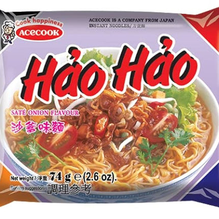 Acecook Hao Hao Sate & Onion Noodles 12/65g