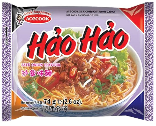Acecook Hao Hao Sate & Onion Noodles 12/65g
