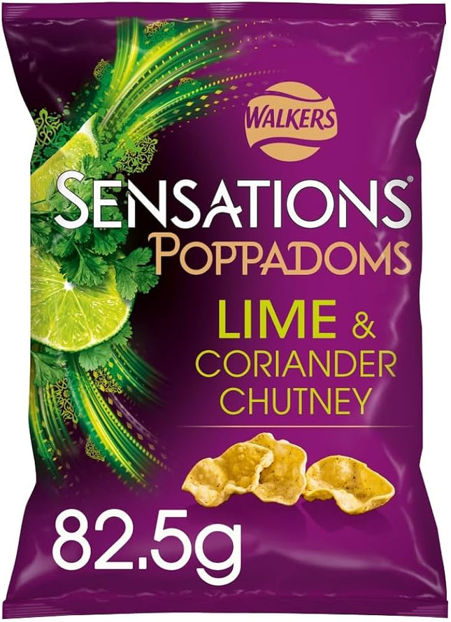 Walker's Poppadoms Lime & Coriander Chutney 9/2.9OZ (UK)