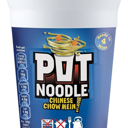 Pot Noodle Chow Mein 12/3.1OZ (UK)