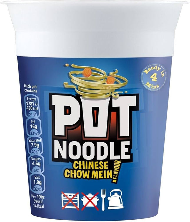 Pot Noodle Chow Mein 12/3.1OZ (UK)
