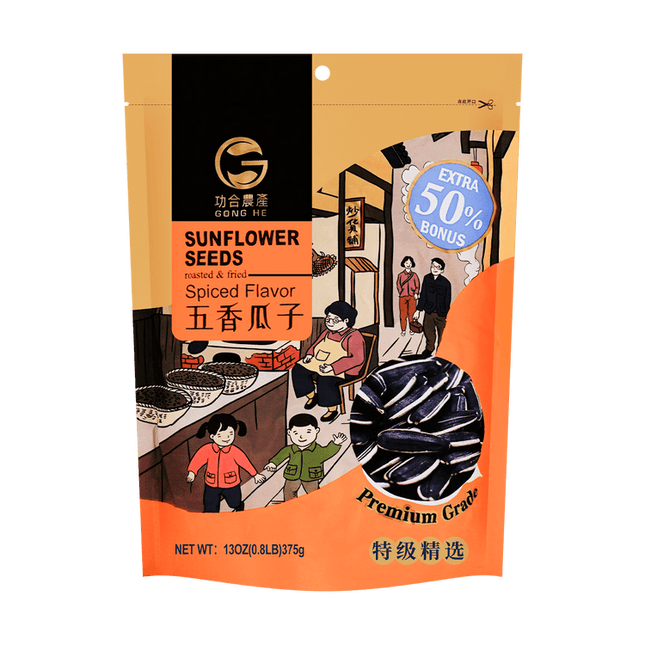 GONGHE AGRICULTURAL SPICED SUNFLOWER SEEDS 25/375G (CHINA)