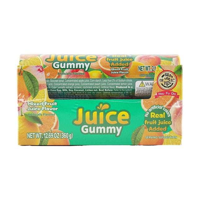 XFJ Mixed Fruit Juice Flavor Gummy Candy 8bags/6bags/60g