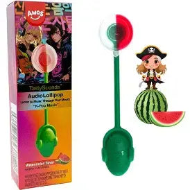 AMOS Tastysounds Watermelon K-POP Audio Lollipop 24/0.42OZ