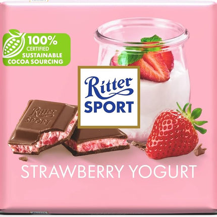 Ritter Sport Milk Strawberry Yogurt 12/100g (GERMANY)
