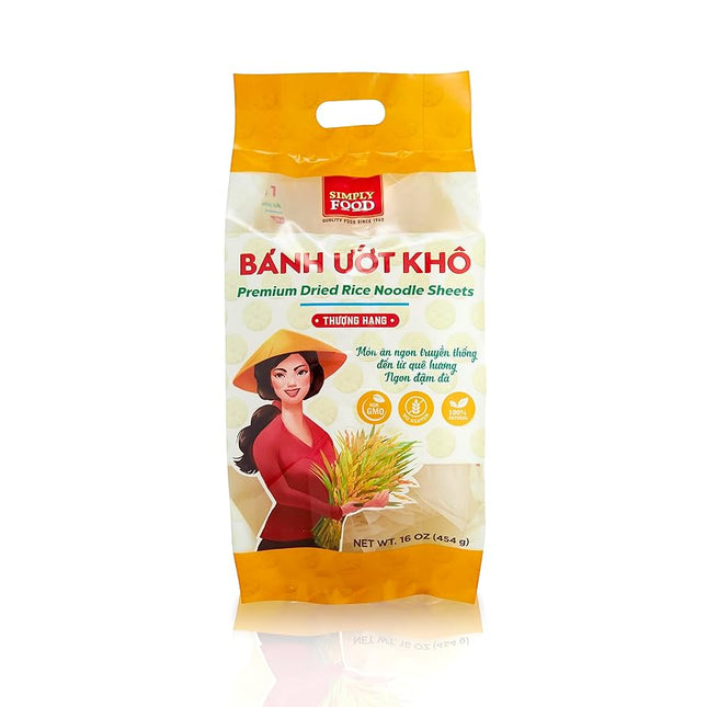 Simply Food Premium Dried Rice Noodle Sheets 30PKS/16OZ