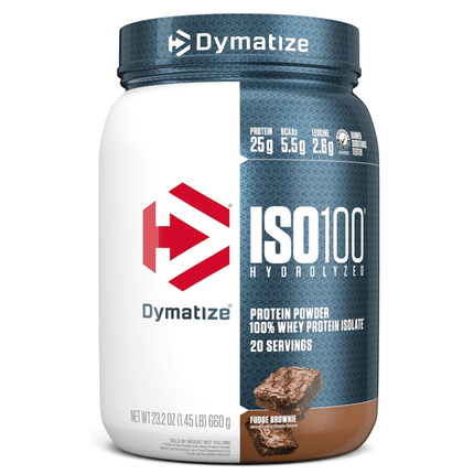 Dymatize Iso 100 Protein Powder Fudge Brownie 20 SRV