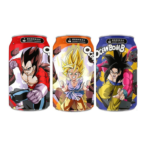 Ocean Bomb Dragon Ball GT Wanted Poster Edition Sparkling Water Cherry 24/330mL (CHINA)