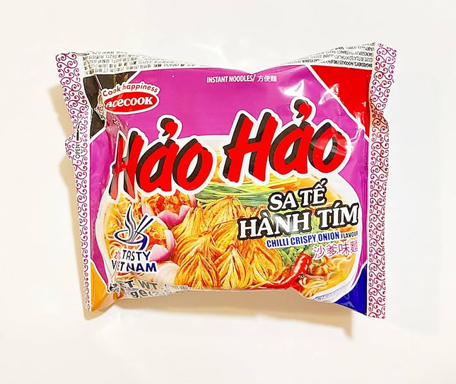 Acecook Hao Hao CHili Crispy Onion Noodles 6PK/5BAGS/75g