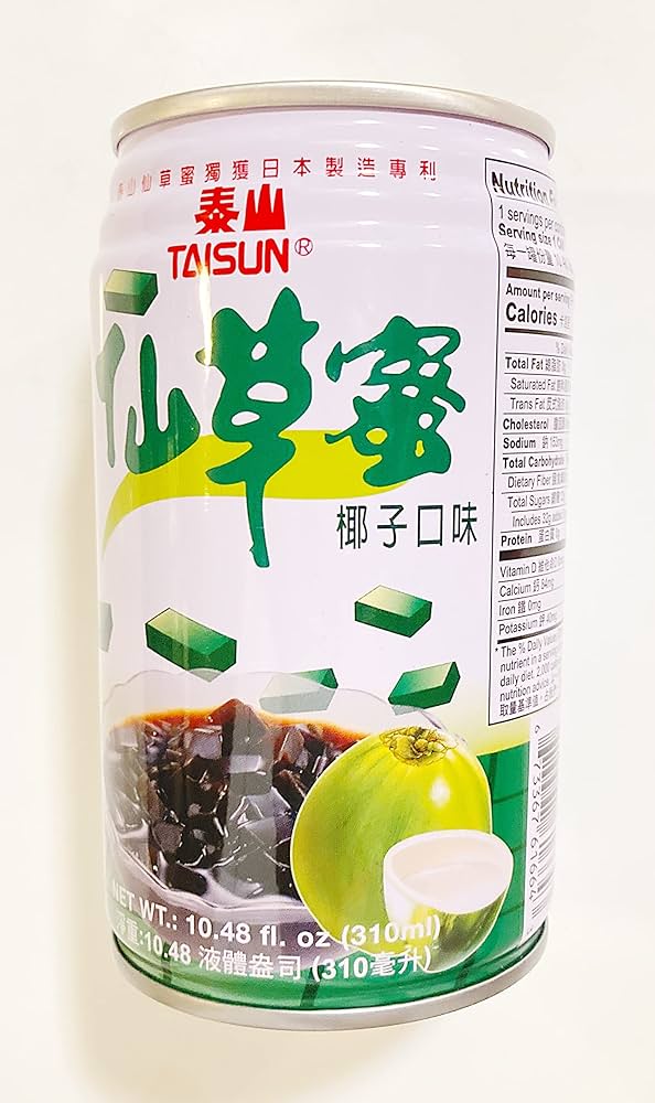 Taisun Grass Jelly Drink Coconut 4PK/6CANS/330g (Taiwan)