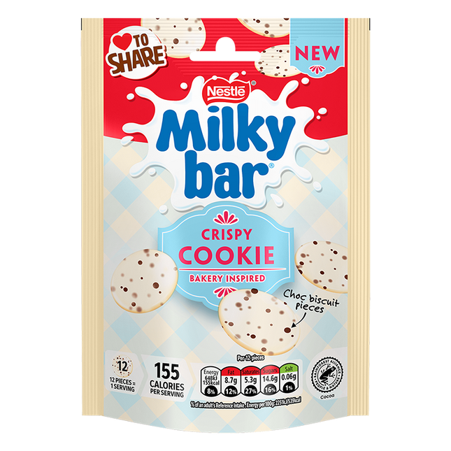 Milkybar Crispy Cookie Pouch 11/3OZ (UK)