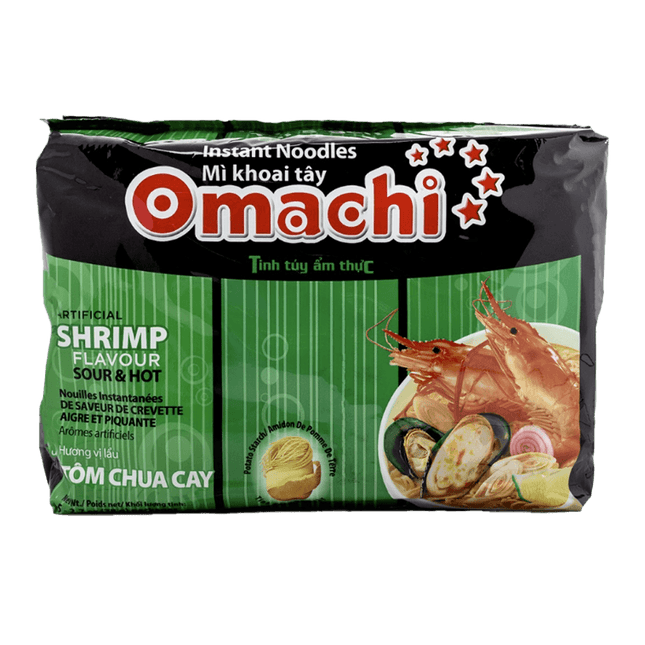 Masan Omachi Shrimp Sour & Hot Noodle 6BUNDLE/5PK/78g