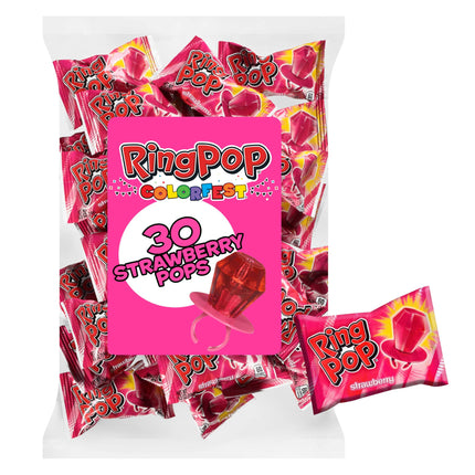 Ring Pop Pink Strawberry 4/30CT/0.5OZ