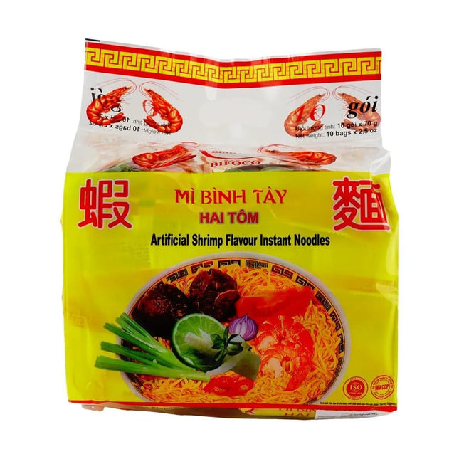Simply Food Binh Tay Instant Ramen Shrimp 10PK/10BGS/70g