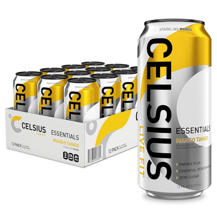 Celsius Essentials Sparkling Mango Energy Drink 12Pk 16oz