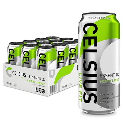 Celsius Essentials Energy Drink 12 Pack Cherry Limeade