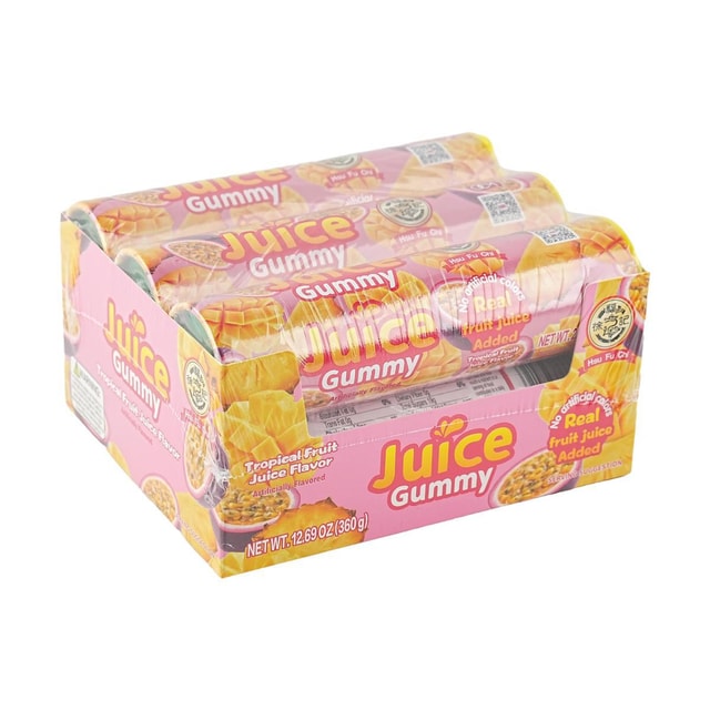 XFJ Tropical Fruit Juice Flavor Gummy Candy 8bags/6bags/60g