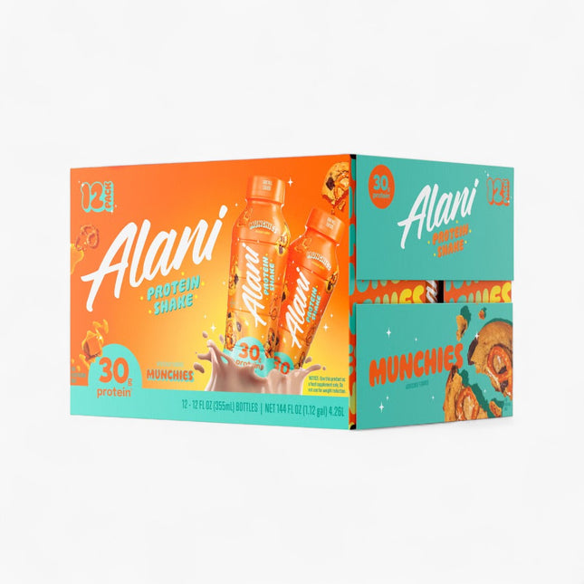Alani Nu Protein Shake – Munchies – 12 Pack × 12 oz Bottles