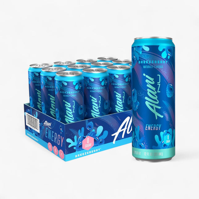 Alani Nu Breezeberry Energy Drink – 12 Pack × 12 oz Cans