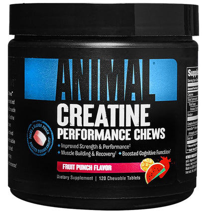 Animal Creatine Performance Chews – Fruit Punch (120 Tablets)
