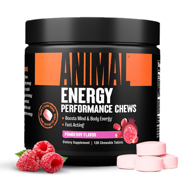 Animal Energy Performance Chews – Pomberry Flavor (120 Chewables)