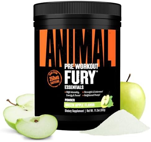 Animal Fury Pre-Workout – Green Apple (20 Servings)