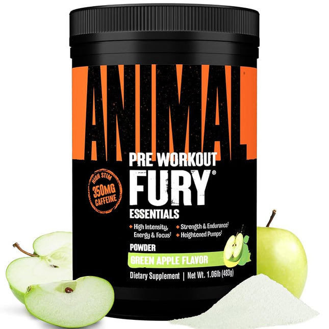 Animal Fury Pre-Workout – Green Apple (30 Servings)