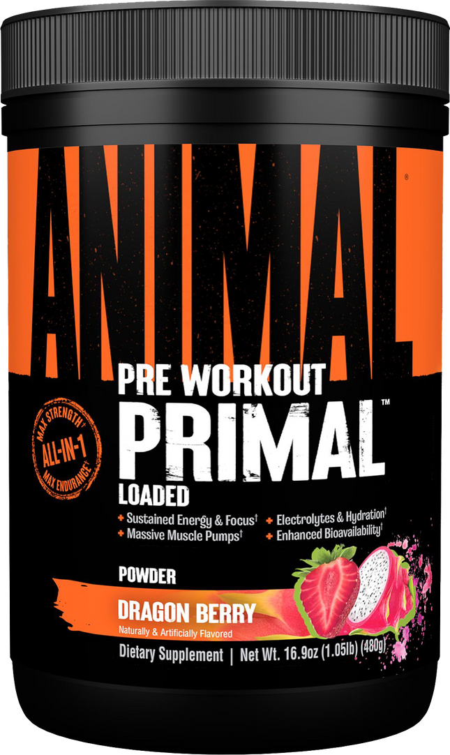 Animal Primal Pre-Workout – Dragon Berry (480g)