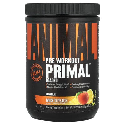 Animal Primal Pre-Workout – Wick’d Peach (475g)